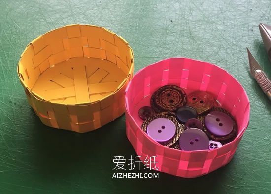 怎么编织圆形收纳纸篮子的制作方法步骤图- www.aizhezhi.com