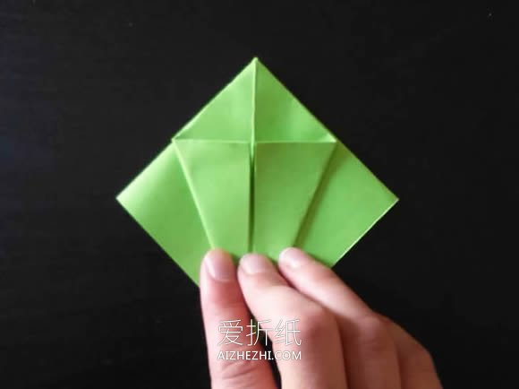 怎么简单折纸玫瑰花花萼的折法步骤图解- www.aizhezhi.com