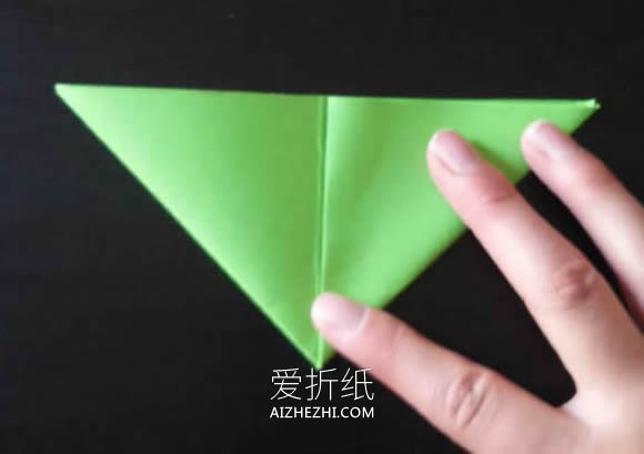 怎么简单折纸玫瑰花花萼的折法步骤图解- www.aizhezhi.com