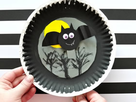 怎么用纸盘做万圣节蝙蝠玩具的手工制作方法