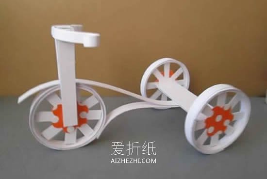 怎么用胶带筒作三轮车模型的制作方法教程- www.aizhezhi.com