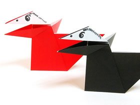 怎么简单折纸会说话乌鸦的折法图解步骤
