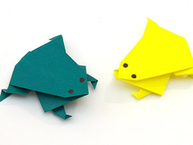 幼儿园怎么折纸会跳小青蛙的折法教程