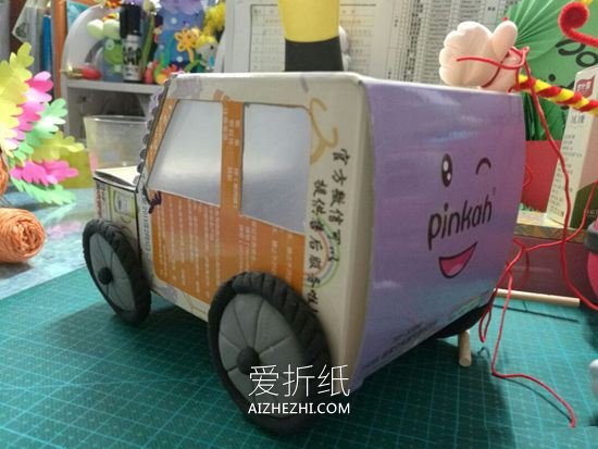 怎么简单做纸盒小车的制作方法步骤图解- www.aizhezhi.com