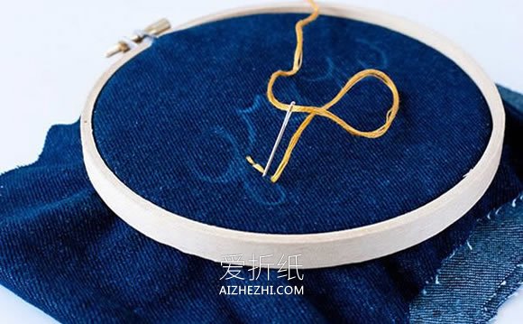 怎么用旧牛仔裤做花盆套的手工改造制作教程- www.aizhezhi.com