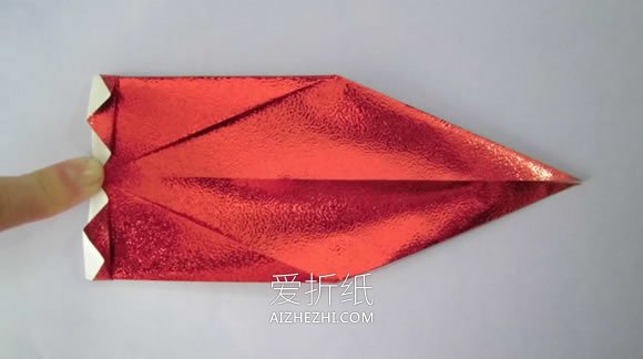 怎么简单折纸圣诞靴子和手杖的折法步骤图解- www.aizhezhi.com