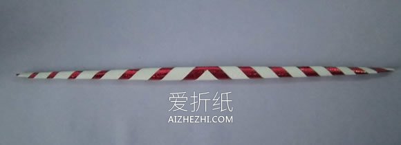 怎么简单折纸圣诞靴子和手杖的折法步骤图解- www.aizhezhi.com