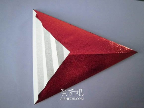 怎么简单折纸圣诞靴子和手杖的折法步骤图解- www.aizhezhi.com