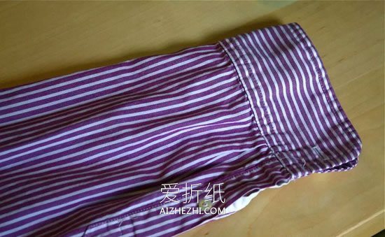 怎么用衬衫袖口做零钱包的改造制作方法教程- www.aizhezhi.com