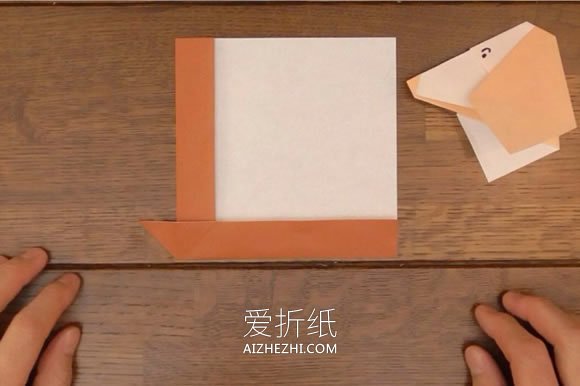 怎么折纸像史努比可爱狗狗的折法图解- www.aizhezhi.com