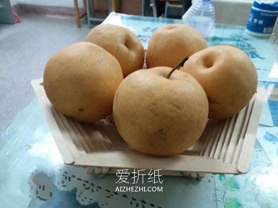 怎么做冰棍棒收纳水果盘的制作方法教程- www.aizhezhi.com