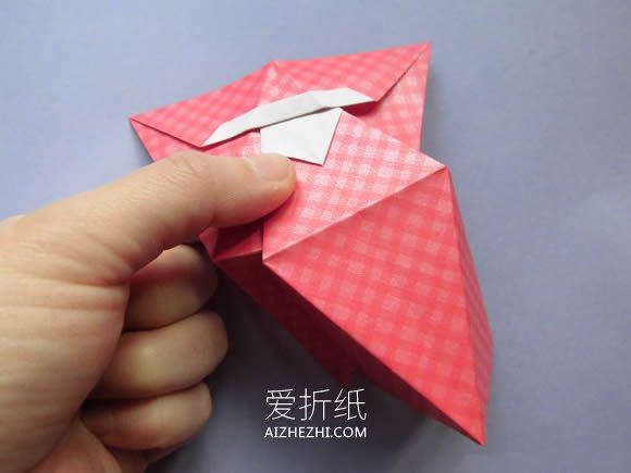 怎么折纸圣诞老人挂饰的两种折法图解步骤- www.aizhezhi.com