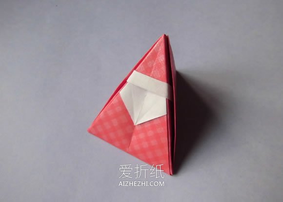 怎么折纸圣诞老人挂饰的两种折法图解步骤- www.aizhezhi.com