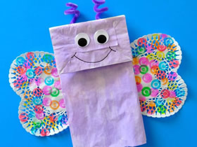 怎么简单做纸袋蝴蝶的手工制作方法教程