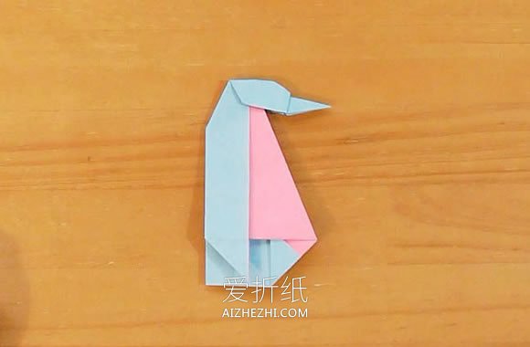 怎么简单折纸双色企鹅的折叠方法步骤图解- www.aizhezhi.com