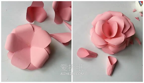 怎么做简单又好看彩纸花的手工制作图解教程- www.aizhezhi.com