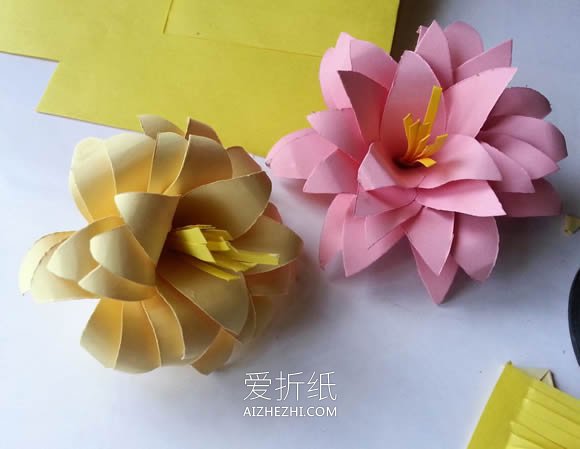 怎么做简单又好看彩纸花的手工制作图解教程- www.aizhezhi.com