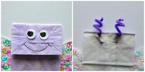 怎么简单做纸袋蝴蝶的手工制作方法教程- www.aizhezhi.com
