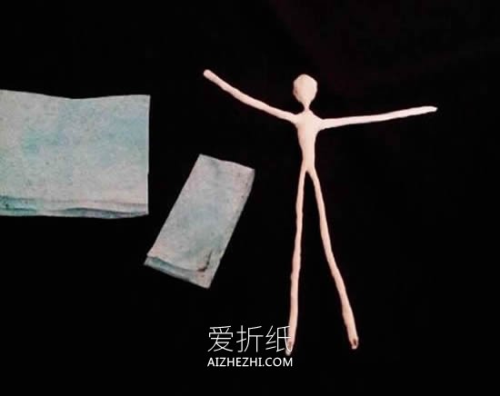 怎么做餐巾纸芭蕾舞演员人偶的手工制作方法- www.aizhezhi.com