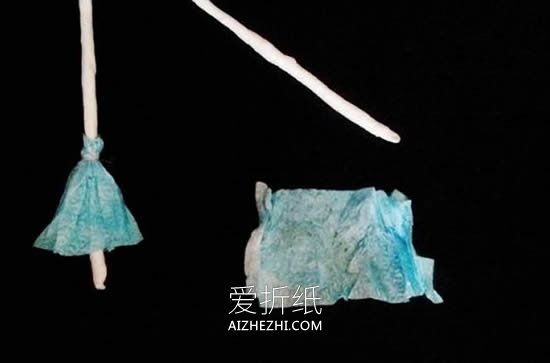 怎么做餐巾纸芭蕾舞演员人偶的手工制作方法- www.aizhezhi.com