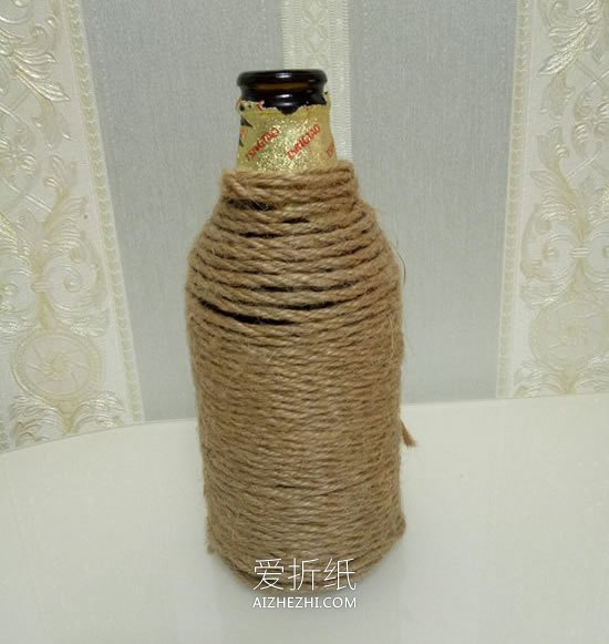 怎么用啤酒瓶做花瓶的制作方法教程- www.aizhezhi.com