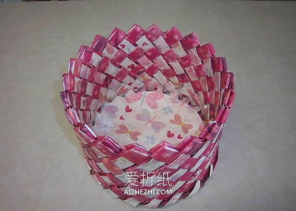 怎么用纸编织收纳筐/装饰篮的折叠方法图解- www.aizhezhi.com