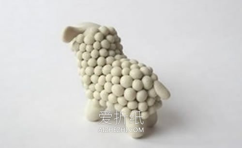 怎么做超轻粘土绵羊的手工制作图解教程- www.aizhezhi.com