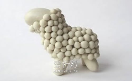 怎么做超轻粘土绵羊的手工制作图解教程- www.aizhezhi.com