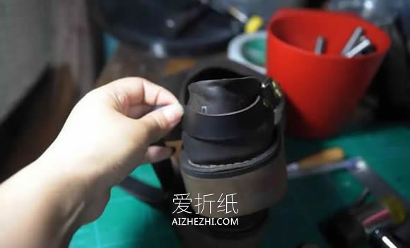 怎么用旧皮靴做文艺复古凉鞋的改造制作方法- www.aizhezhi.com