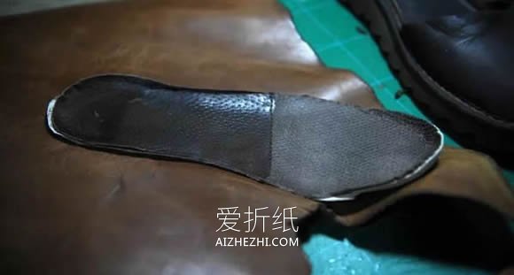 怎么用旧皮靴做文艺复古凉鞋的改造制作方法- www.aizhezhi.com