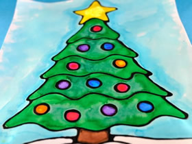 幼儿园怎么画漂亮圣诞树的制作方法教程