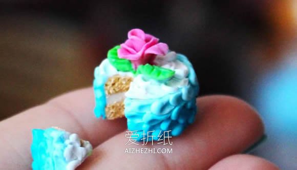 怎么做逼真超轻粘土玫瑰蛋糕的制作方法步骤- www.aizhezhi.com