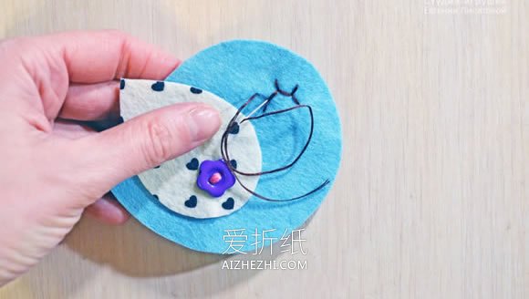 怎么做不织布小鸟冰箱贴的制作方法图解- www.aizhezhi.com