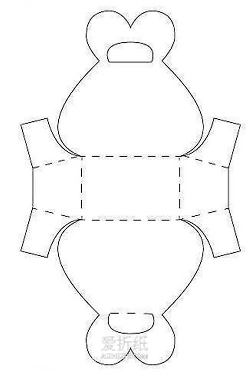 怎么折纸爱心盒子的折法步骤图解带打印图纸- www.aizhezhi.com