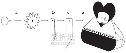 怎么折纸爱心盒子的折法步骤图解带打印图纸- www.aizhezhi.com