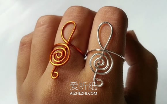 怎么用金属丝做高音符号戒指的制作方法图解- www.aizhezhi.com