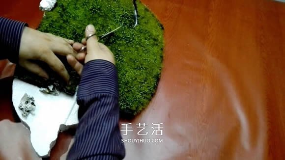 简单自制迷你池塘装饰摆件的制作方法教程- www.aizhezhi.com