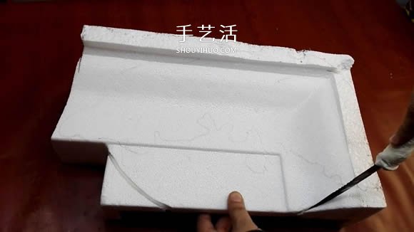 简单自制迷你池塘装饰摆件的制作方法教程- www.aizhezhi.com