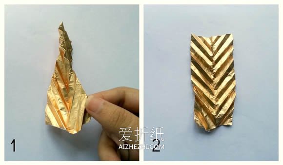 怎么用锡箔纸做叶子吊坠项链的制作方法- www.aizhezhi.com