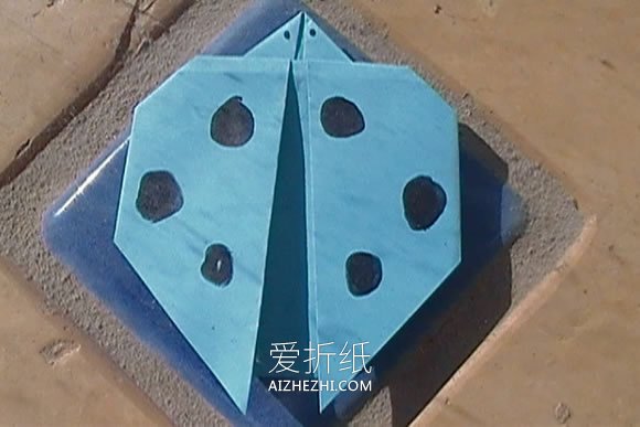 幼儿怎么简单折纸七星瓢虫的折法图解- www.aizhezhi.com