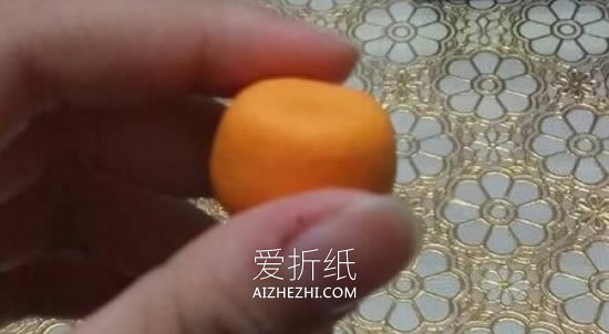 怎么做超轻粘土万圣节南瓜的手工制作图解- www.aizhezhi.com