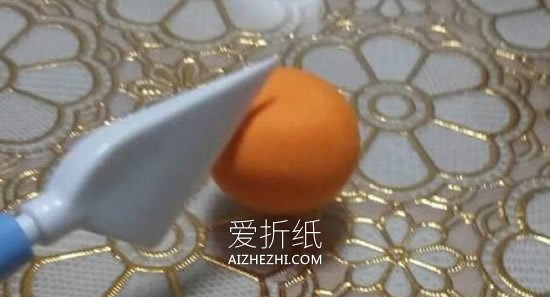 怎么做超轻粘土万圣节南瓜的手工制作图解- www.aizhezhi.com