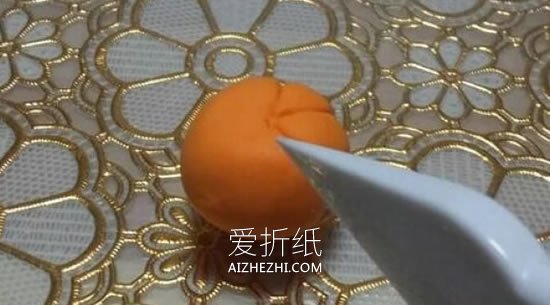 怎么做超轻粘土万圣节南瓜的手工制作图解- www.aizhezhi.com