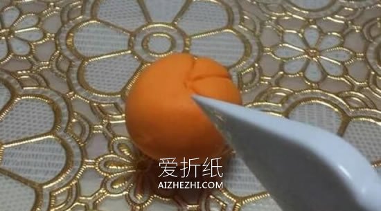 怎么做超轻粘土万圣节南瓜的手工制作图解- www.aizhezhi.com
