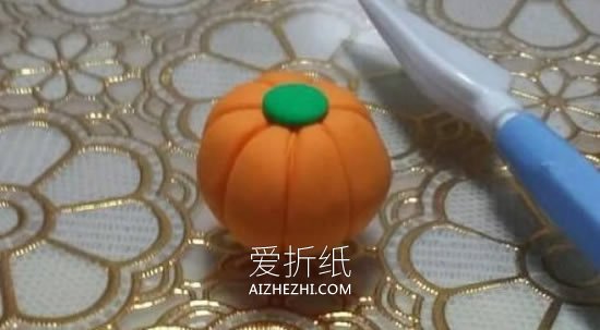 怎么做超轻粘土万圣节南瓜的手工制作图解- www.aizhezhi.com