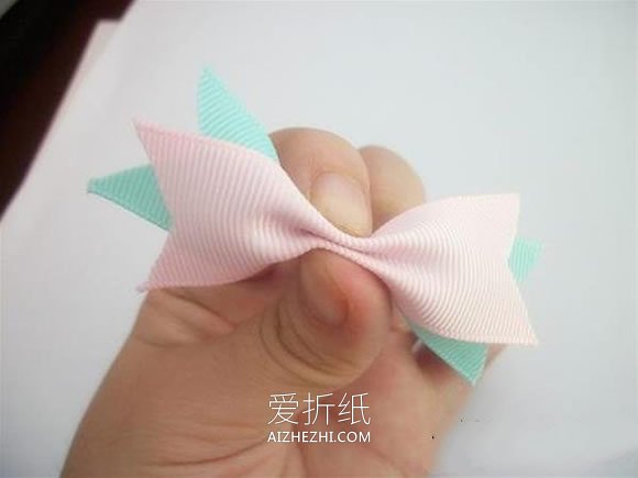 怎么做双色公主风蝴蝶结发饰的制作方法- www.aizhezhi.com
