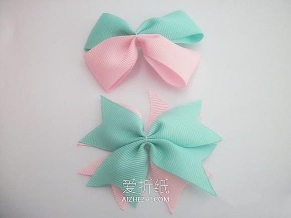 怎么做双色公主风蝴蝶结发饰的制作方法- www.aizhezhi.com