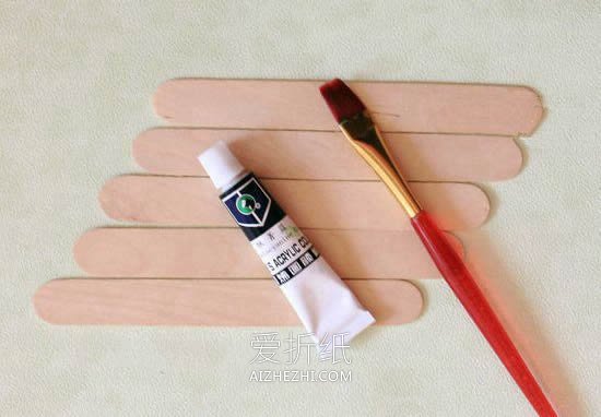 怎么做冰棍棒相框的简易手工制作方法- www.aizhezhi.com