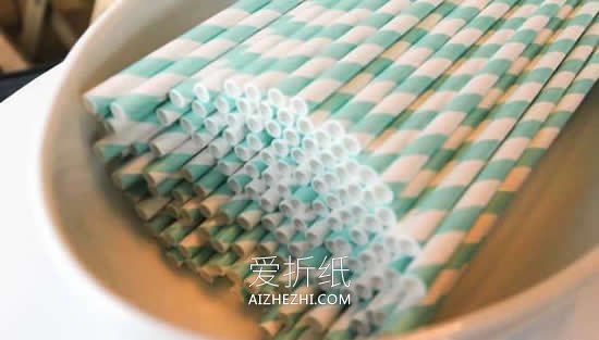 怎么做婚礼装饰吸管花环的制作方法图解- www.aizhezhi.com