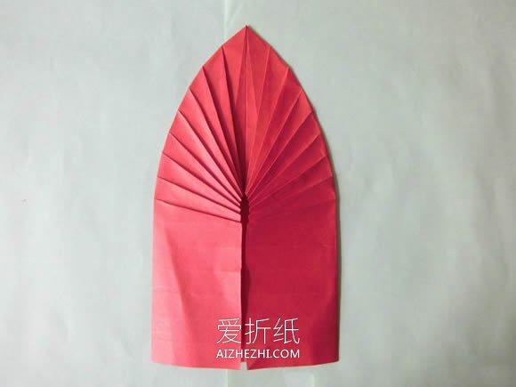 怎么折纸花烛红掌花的详细折法步骤图解- www.aizhezhi.com